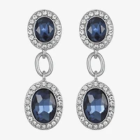 Monet Jewelry Womens Glass Oval Hypoallergenic Drop Earrings