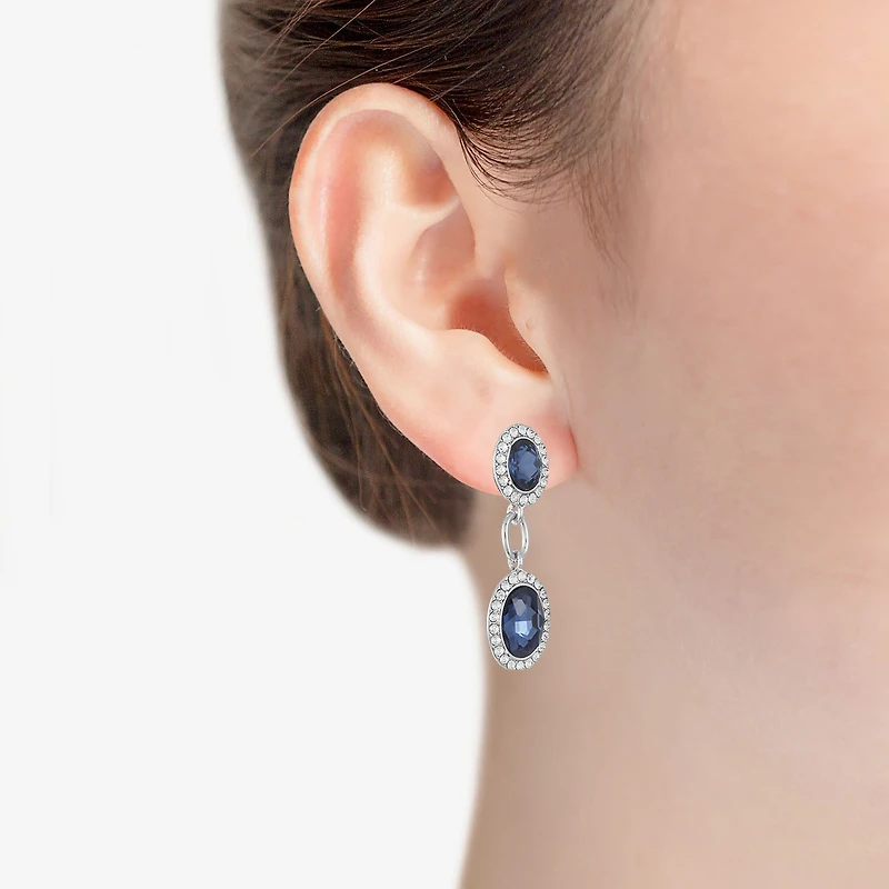 Monet Jewelry Womens Glass Oval Hypoallergenic Drop Earrings