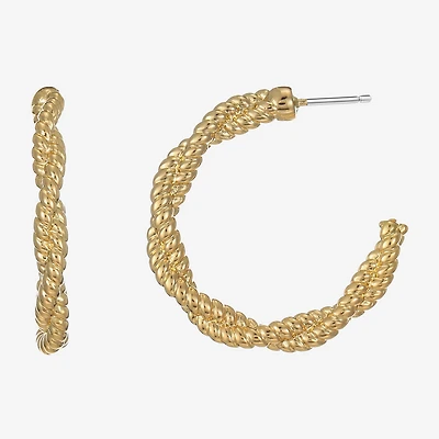 Monet Jewelry Womens 25mm Hypoallergenic Hoop Earrings
