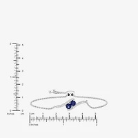 Limited Quantities! Womens Lab Created Blue Sapphire Sterling Silver Bolo Bracelet