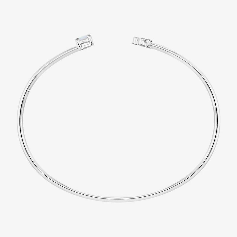 Limited Quantities! Womens White Opal Sterling Silver Cuff Bracelet