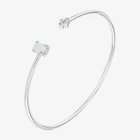 Limited Quantities! Womens White Opal Sterling Silver Cuff Bracelet