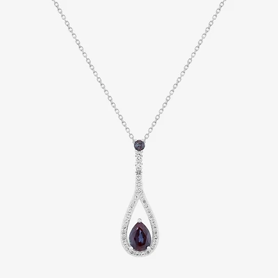 Limited Quantities! Womens Lab Created Blue Alexandrite Sterling Silver 18 Inch Pendant Necklace