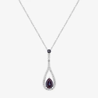 Limited Quantities! Womens Lab Created Blue Alexandrite Sterling Silver 18 Inch Pendant Necklace