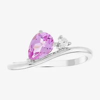 Limited Quantities! Womens Lab Created Pink Sapphire Sterling Silver Cocktail Ring
