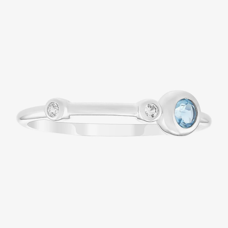 Limited Quantities! Womens Genuine Blue Topaz Sterling Silver Ring Set