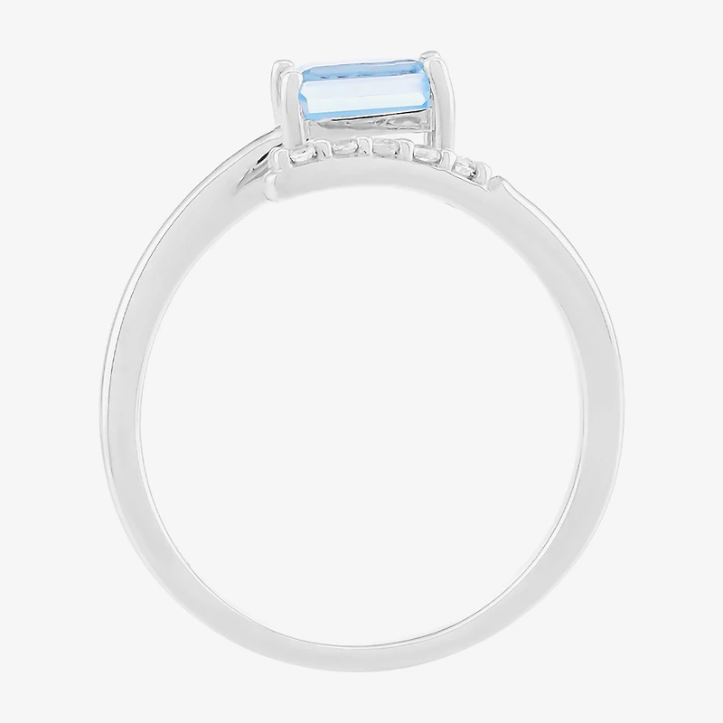 Limited Quantities! Womens Genuine Blue Topaz Sterling Silver Cocktail Ring