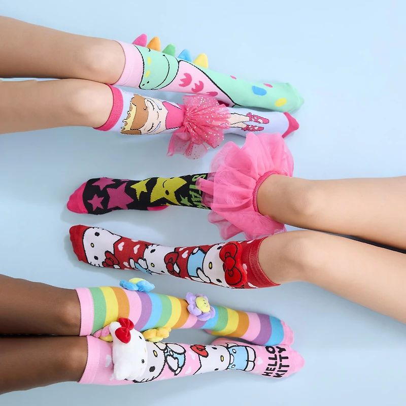 Crazy Sock Big Kid Unisex 1 Pair Hello Kitty Knee High Socks