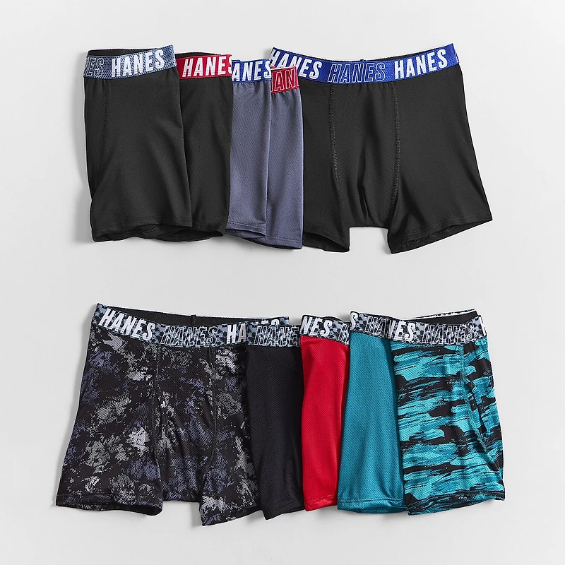 Hanes Moves Little & Big Kid Boys 5 Pack Boxer Briefs Bux88f