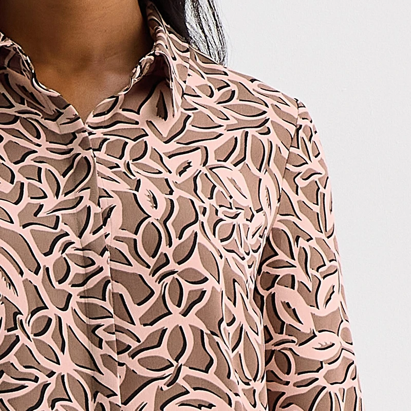 Liz Claiborne Womens Fitted Long Sleeve Regular Fit Button-Down Shirt