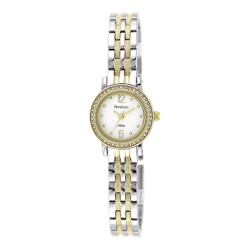 Armitron® Now® Womens Crystal-Accent Two-Tone Bracelet Watch