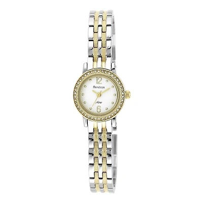 Armitron® Now® Womens Crystal-Accent Two-Tone Bracelet Watch