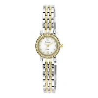 Armitron® Now® Womens Crystal-Accent Two-Tone Bracelet Watch