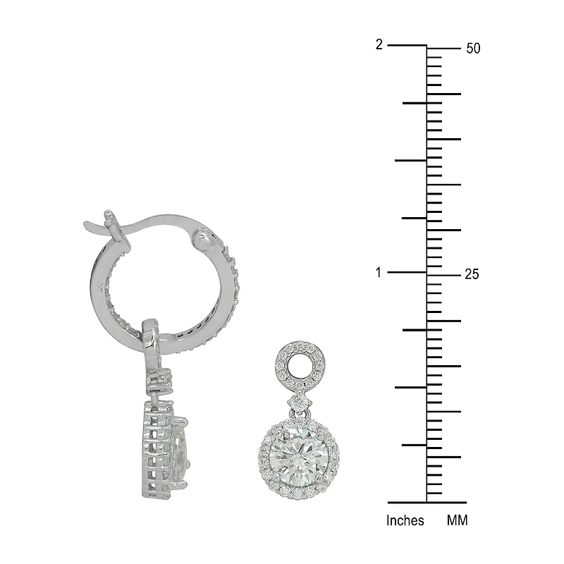 DiamonArt® 5 CT. T.W. White Cubic Zirconia Sterling Silver Earring Set