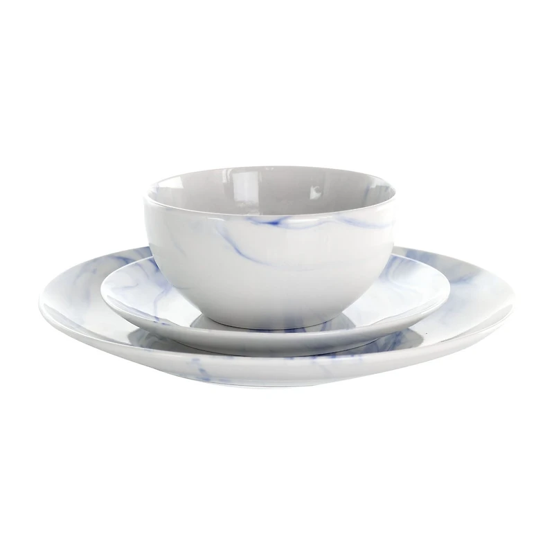 Elama Fine Marble 16-pc. Stoneware Dinnerware Set