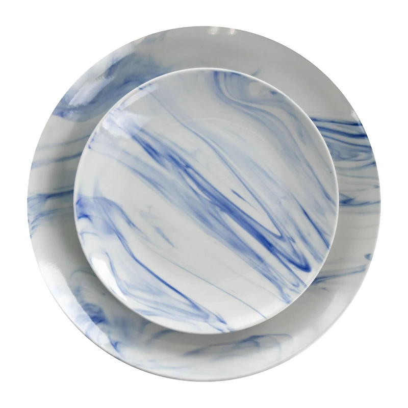 Elama Fine Marble 16-pc. Stoneware Dinnerware Set