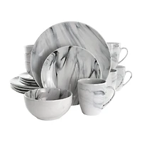 Elama Fine Marble 16-pc. Stoneware Dinnerware Set