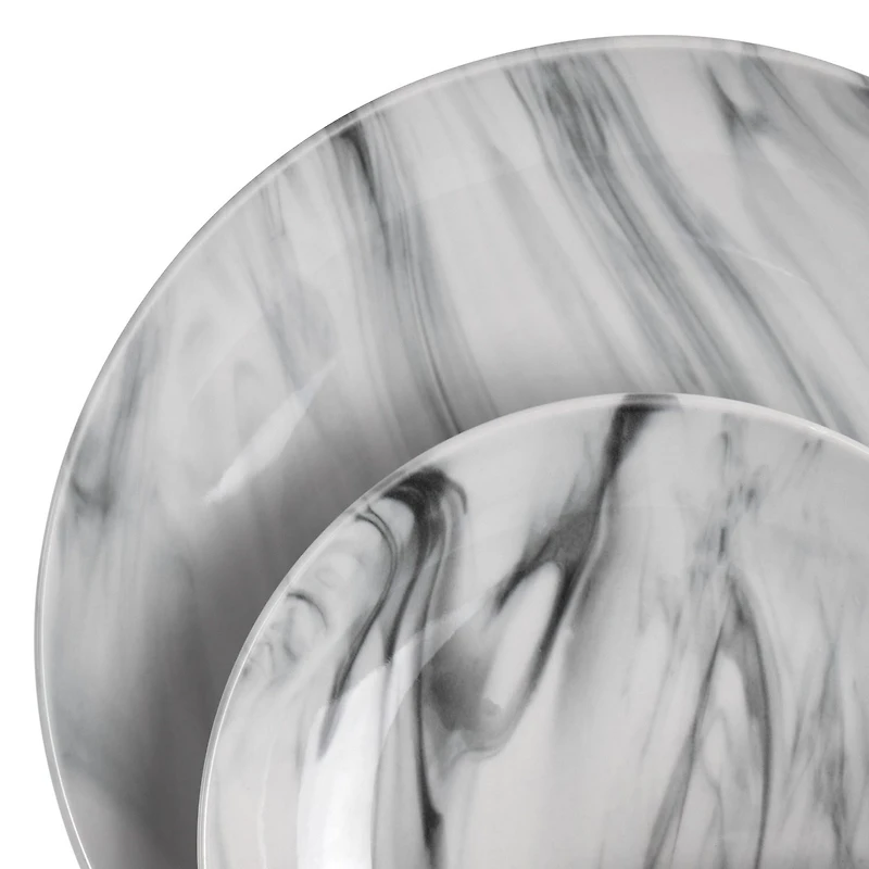 Elama Fine Marble 16-pc. Stoneware Dinnerware Set