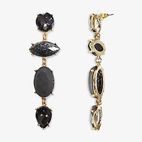 Bijoux Bar Stone Linear Womens Drop Earrings