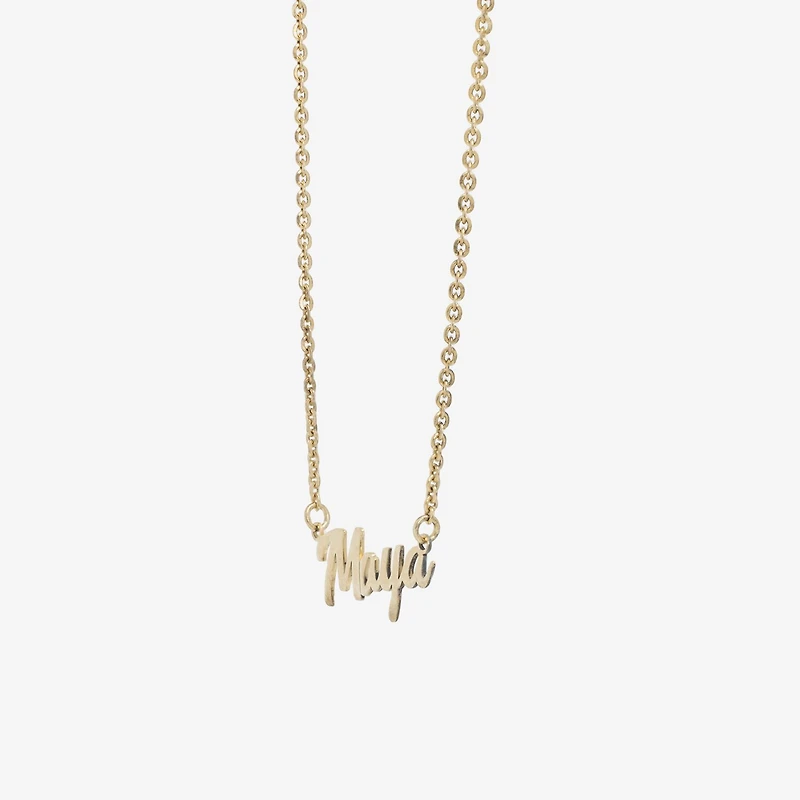 Womens 14K Gold Over Silver Inch Name Necklace