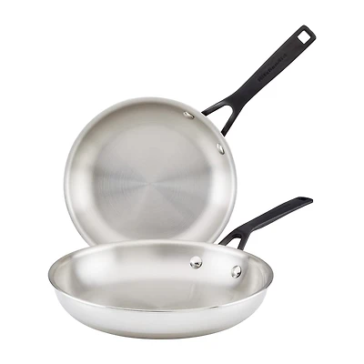 KitchenAid 5-Ply Clad Stainless Steel 2-pc. Frying Pan