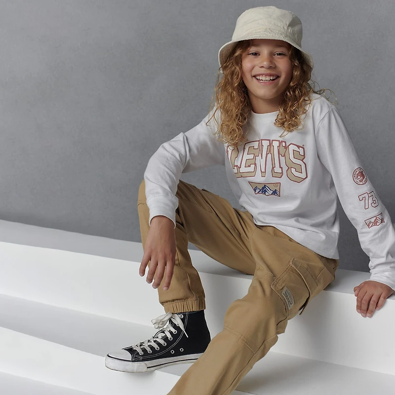 Levi's® Big Kid Boys Adjustable Waist Drawstring Cuffed Cargo Pant