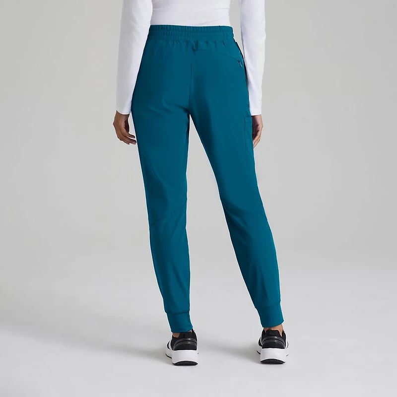 Barco One Bop513 Boost 3-Pocket Mid-Rise Jogger Womens Petite Scrub Pant