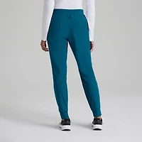 Barco One Bop513 Boost 3-Pocket Mid-Rise Jogger Womens Petite Scrub Pant