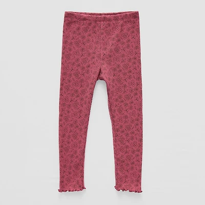 Okie Dokie Toddler & Little Girls Knit Skinny Full Length Leggings