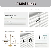 Eco Estates 1" Room Darkening Cordless Mini Blind