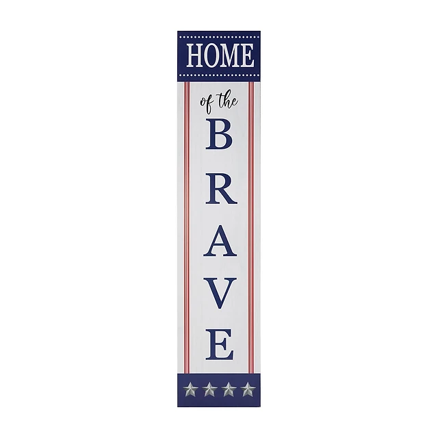 Northlight Home Of The Brave Porch Sign