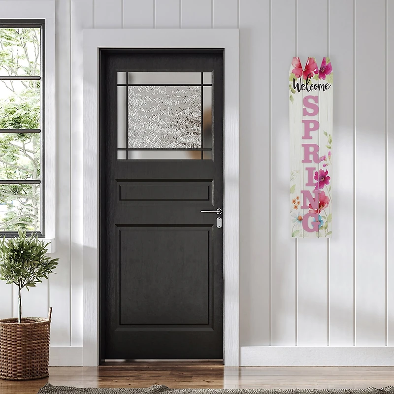 Northlight 40 In Welcome Floral Porch Sign