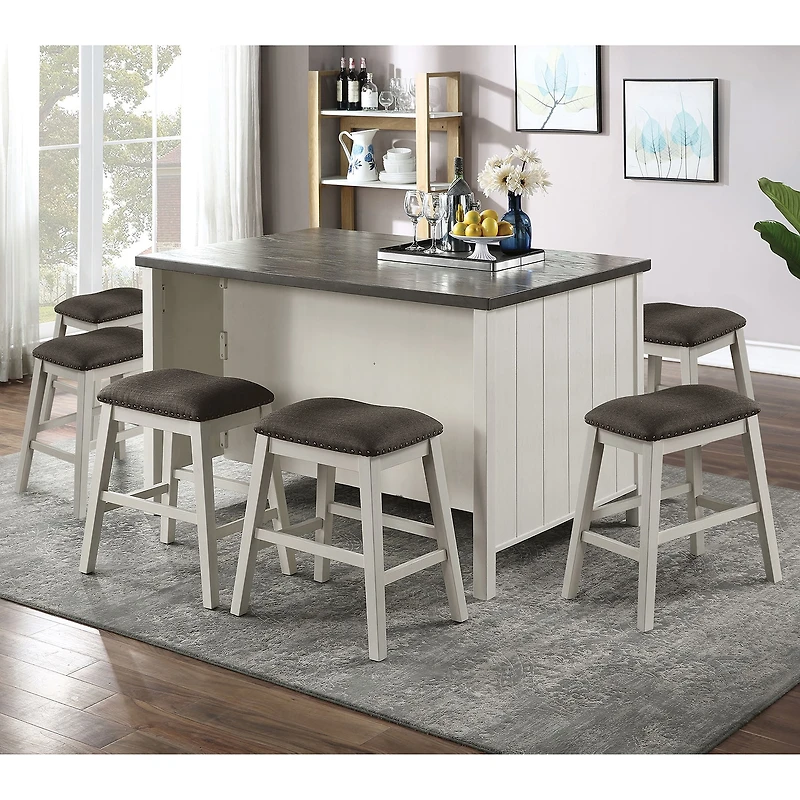 Furniture of America™ Lunardi 7-pc. Counter Height Rectangular Dining Set