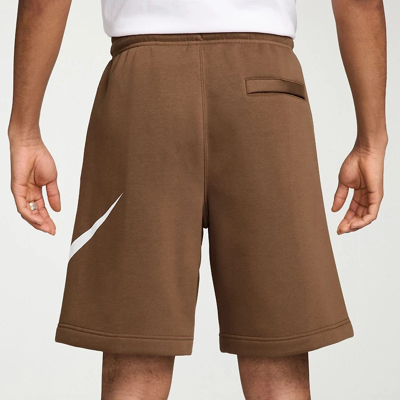 Nike Fleece Mens 11" Mid Rise Big and Tall Workout Shorts