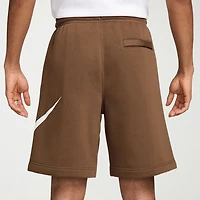 Nike Fleece Mens 11" Mid Rise Big and Tall Workout Shorts