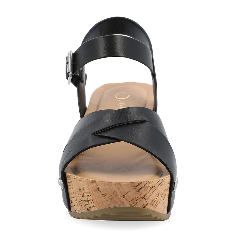 Journee Collection Valentina Womens Round Open Toe Block Heel Pumps