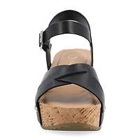 Journee Collection Valentina Womens Round Open Toe Block Heel Pumps