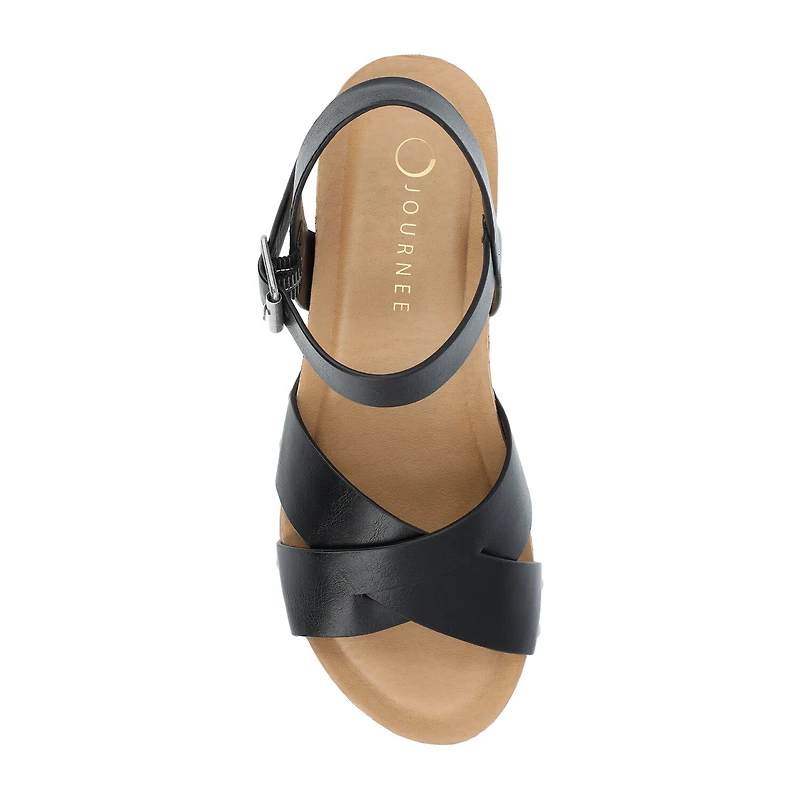 Journee Collection Valentina Womens Round Open Toe Block Heel Pumps