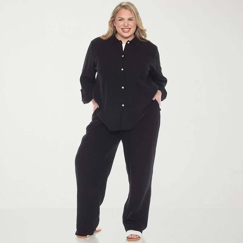 White Mark 2-pc. Pant Set-Plus