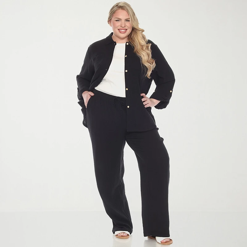 White Mark 2-pc. Pant Set-Plus
