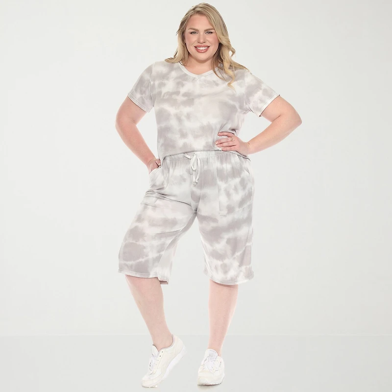 White Mark 2-pc. Short Set-Plus