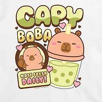 Womens Juniors Crew Neck Short Sleeve Regular Fit Graphic T-Shirt