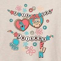 Womens Juniors Crew Neck Short Sleeve Oversized Spongebob Graphic T-Shirt