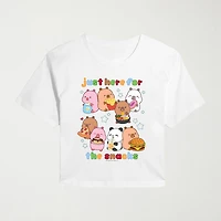 Womens Juniors Crew Neck Short Sleeve Regular Fit Graphic T-Shirt