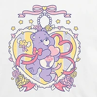 Womens Juniors Crew Neck Short Sleeve Regular Fit Care Bears Graphic T-Shirt