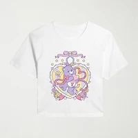 Womens Juniors Crew Neck Short Sleeve Regular Fit Care Bears Graphic T-Shirt