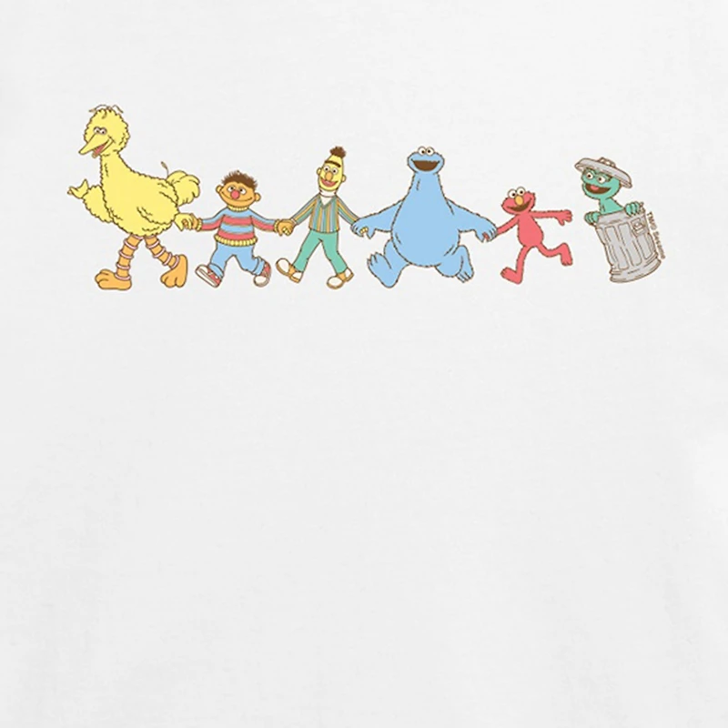 Womens Juniors Crew Neck Short Sleeve Regular Fit Sesame Street Graphic T-Shirt