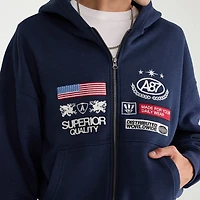AEROPOSTALE Mens Long Sleeve Fleece Zipper Hoodie