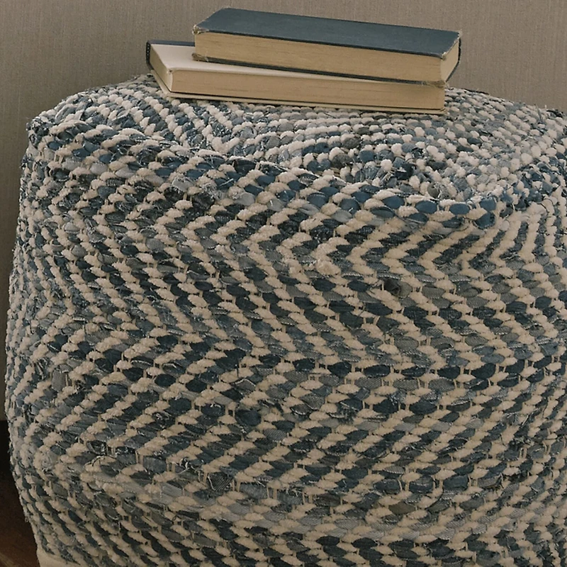 Signature Design by Ashley® Chevron Pouf Ottoman
