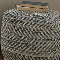 Signature Design by Ashley® Chevron Pouf Ottoman